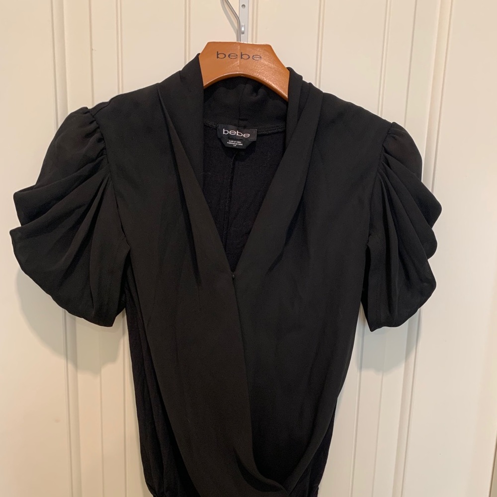 Black Bebe bodysuit blouse